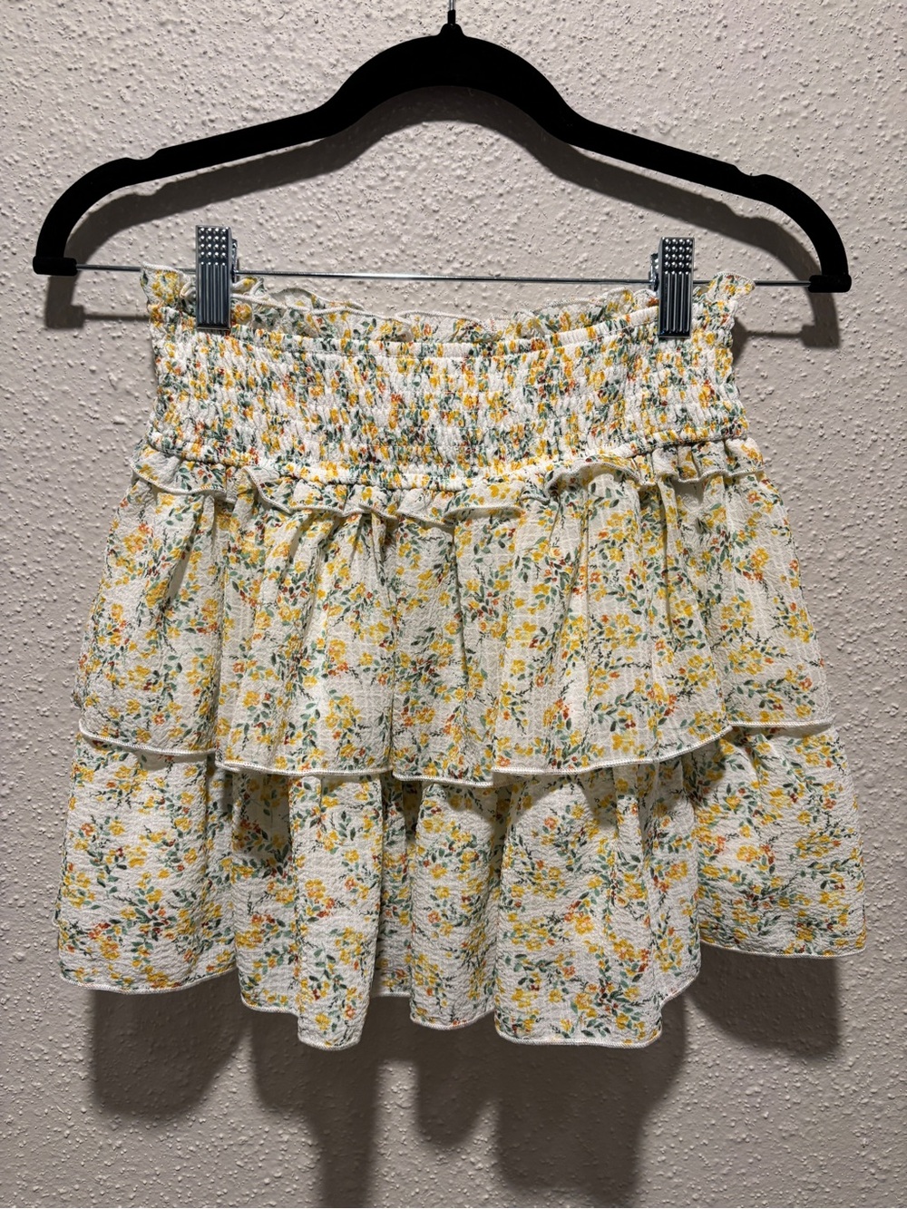floral tiered  skirt